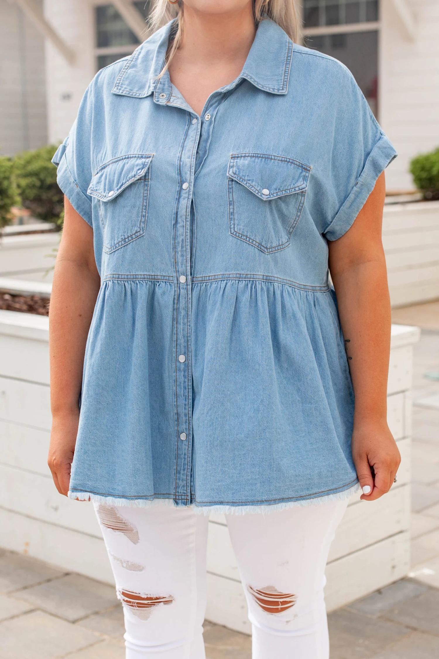 Your Best Self Top, Light Blue 5 Your Best Self Top, Light Blue - Image 3