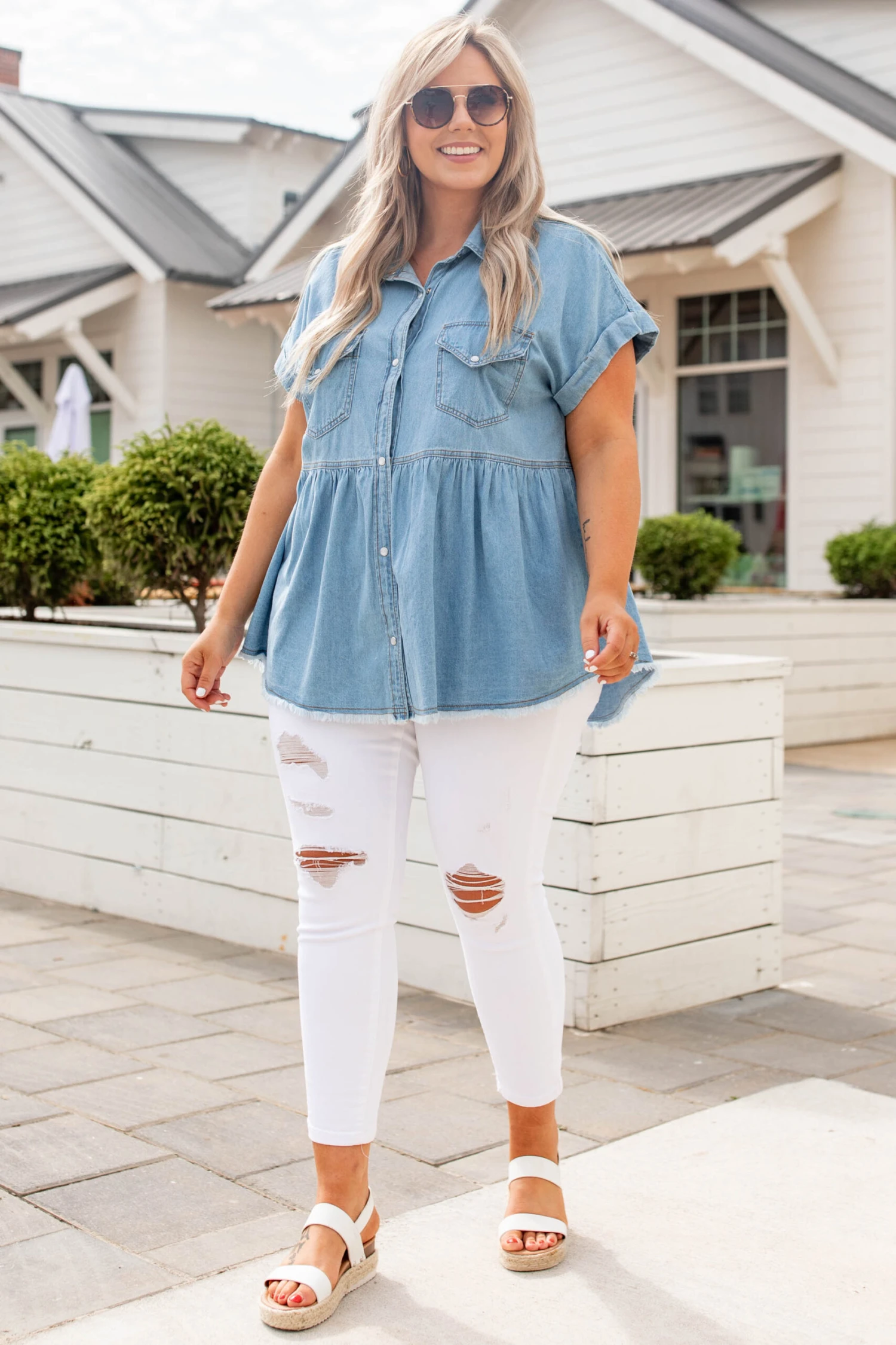 Your Best Self Top, Light Blue 4 Your Best Self Top, Light Blue - Image 2