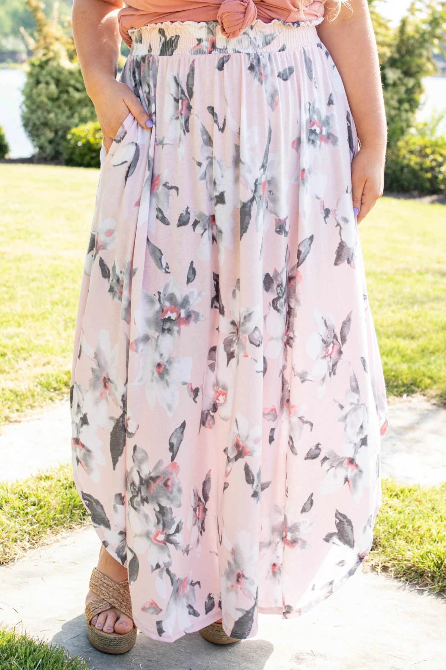 Along The Bay Maxi Skirt, Blush 3 Along The Bay Maxi Skirt, Blush