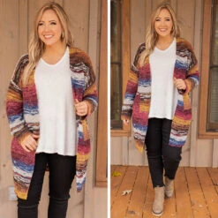 By The Way Cardigan, Burgundy Multi -Chic Soul Store 7 1c179c36 ae02 40f1 ab15 cfddf3149838