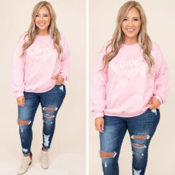 Take Care Girl Sweatshirt, Pink -Chic Soul Store 7 1c82ff03 ecd0 4619 8796 22bc2379d695