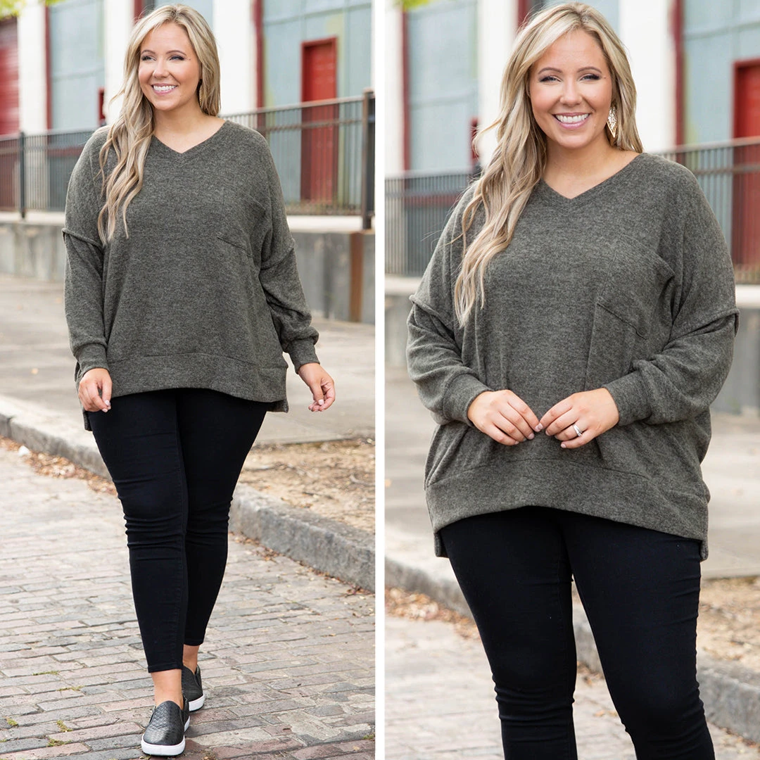 Have It All Night Sweater, Dark Olive 8 Have It All Night Sweater, Dark Olive - Image 6