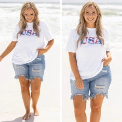 Fireworks In The USA Tee, White -Chic Soul Store 7 63467efb 0910 4e15 9cab 6c7cbee647e5