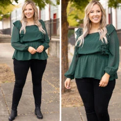 Somebody Like You Top, Hunter Green -Chic Soul Store 7 9d417d53 fc3e 4fb0 bdf9 de9256a5367d