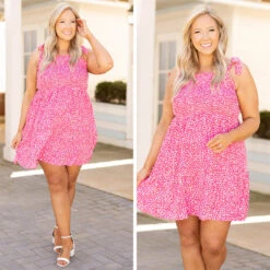 Hometown Sweetheart Dress, Hot Pink -Chic Soul Store 7 bb5a48a7 0794 46c2 95d0 36cbac063701
