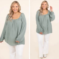 In My Head Blouse, Sage 13 In My Head Blouse, Sage -Chic Soul Store 7 c1809715 7f3f 4a7f 816a 14c371a1844a