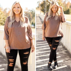 Come Prepared Blouse, Mocha -Chic Soul Store 7 f5a342e7 da72 4fe5 91c4 96e0092e9edd