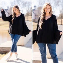 Bell Of The Night Top, Black -Chic Soul Store 7 fadb80fc 72ae 4e99 8cfd a8b8ea51aa80