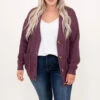 Just Throw It On Cardigan, Eggplant -Chic Soul Store 8 10 13604 1 1