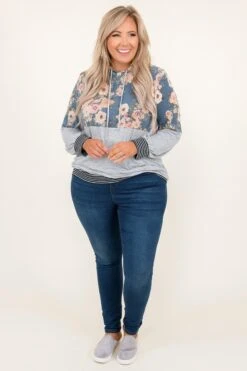 What World Are We In Hoodie, Navy -Chic Soul Store 8 17 13763