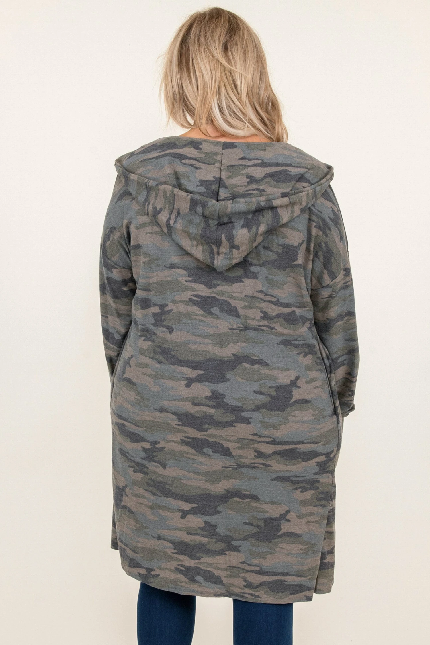 Pop Back In Cardigan, Camo Print 7 Pop Back In Cardigan, Camo Print - Image 5