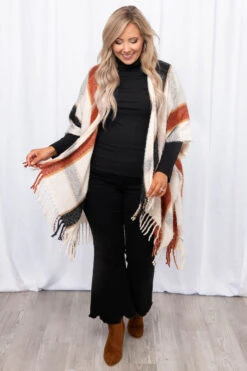 I Make My Own Decisions Kimono, Cream -Chic Soul Store 8 18 13983