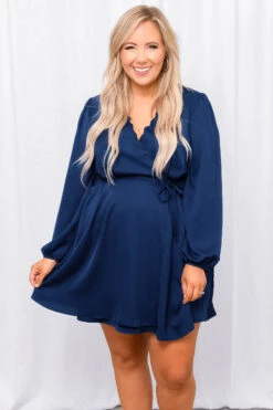 Glam Doll Dress, Navy