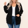 Finding What's A Matter Cardigan, Black -Chic Soul Store 8 4 13334