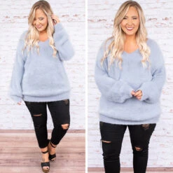 Snowland Fun Sweater, Blue-Grey 11 Snowland Fun Sweater, Blue-Grey -Chic Soul Store 8.19 11
