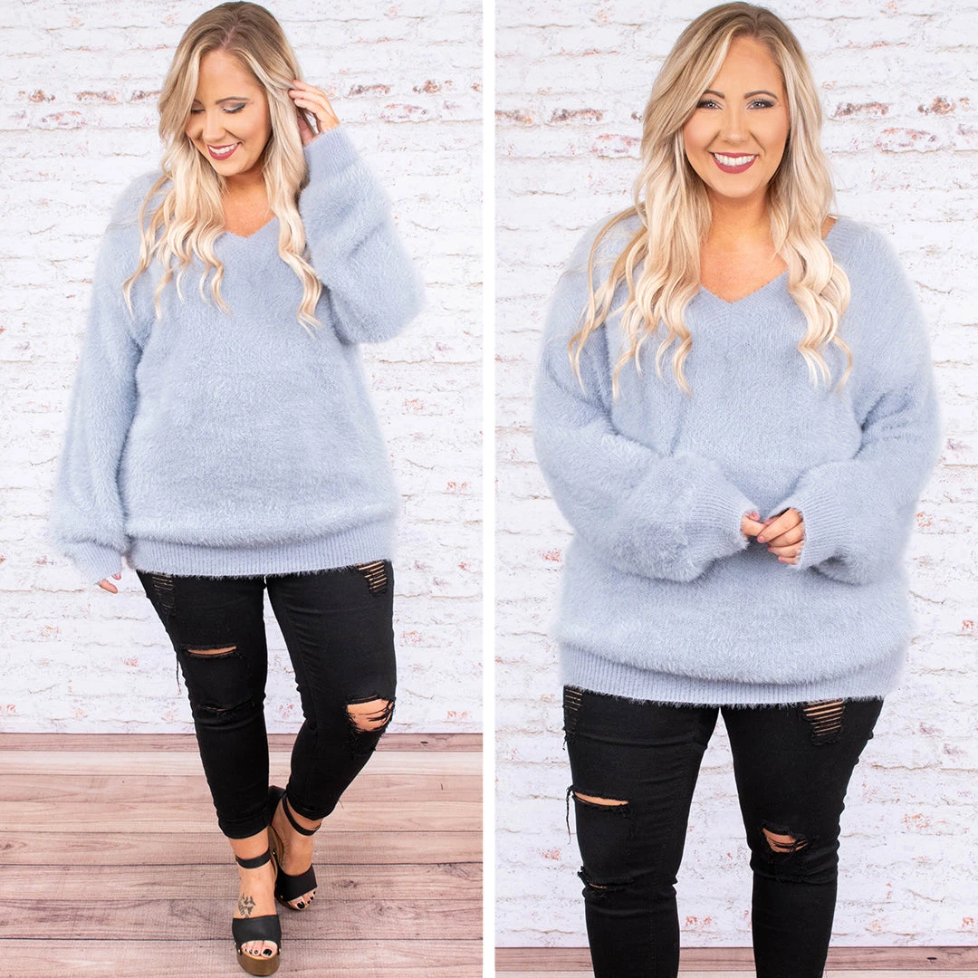 Snowland Fun Sweater, Blue-Grey 7 Snowland Fun Sweater, Blue-Grey - Image 5