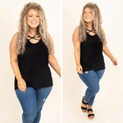 Midnight Rain Tank, Black -Chic Soul Store 8 0bd33f5a 892f 40fb 87a8 2ac9f7b47ef3