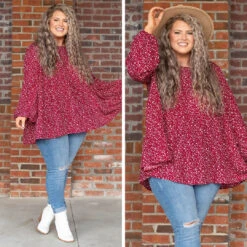 Feeling Blessed, Never Stressed Top, Burgundy -Chic Soul Store 8 37147267 e523 41d1 991c 61997a74e724