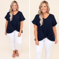 Hiding My Heart Blouse, Navy -Chic Soul Store 8 4df4f4bd 1bb7 4fb6 a07a 653297eb81cd