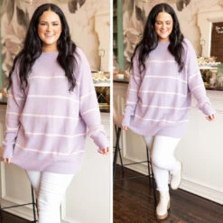 Slumber Party Sweater, Lavender-Pink -Chic Soul Store 8 52ca0ad9 b8c3 4518 a925 8d72c6cdd41f
