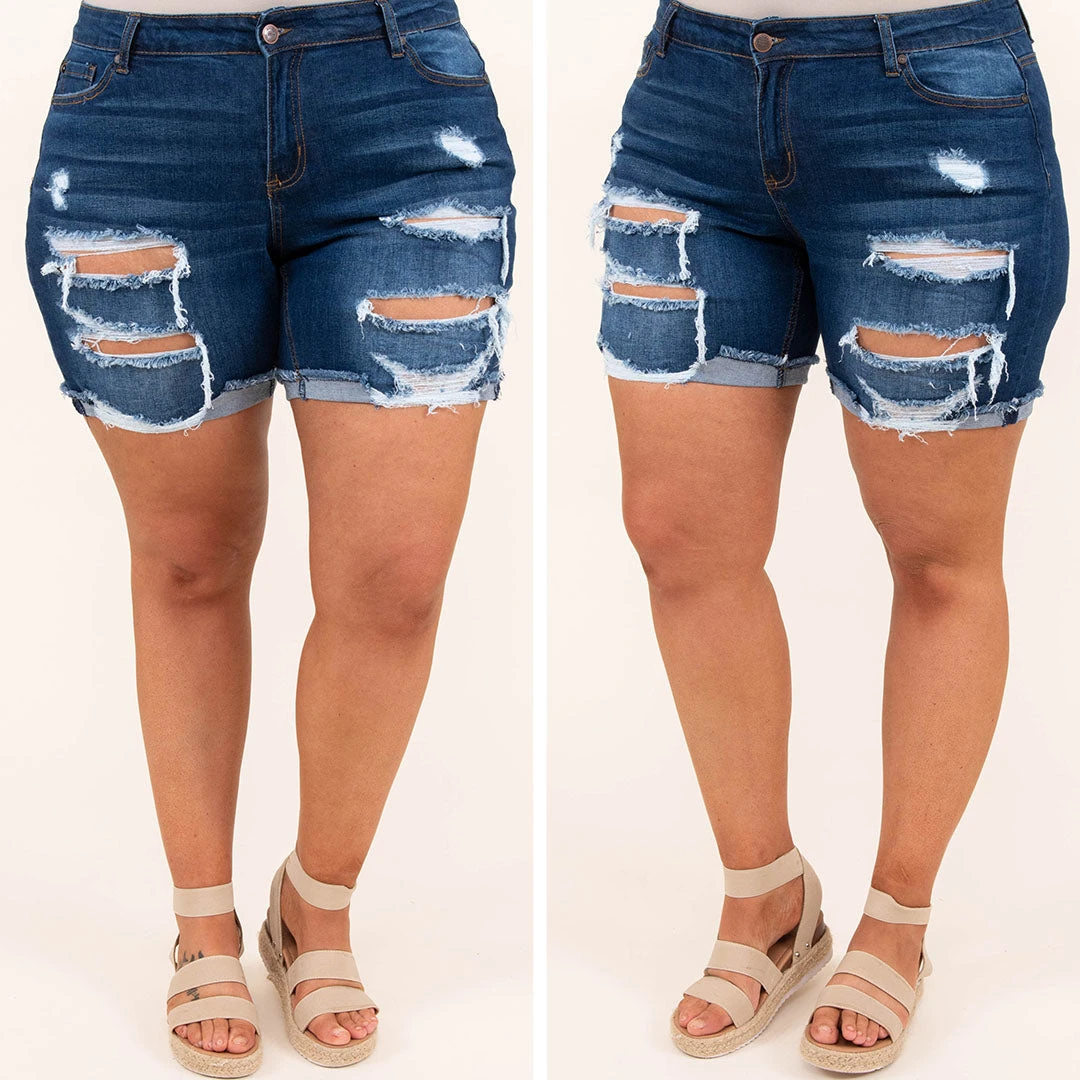 Little Firecracker Shorts, Dark Wash 8 Little Firecracker Shorts, Dark Wash - Image 6