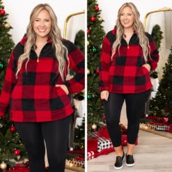 Snuggled Close Pullover, Buffalo Plaid -Chic Soul Store 8 5618e76d 5fbb 4ac0 878f 0114f6974c8e