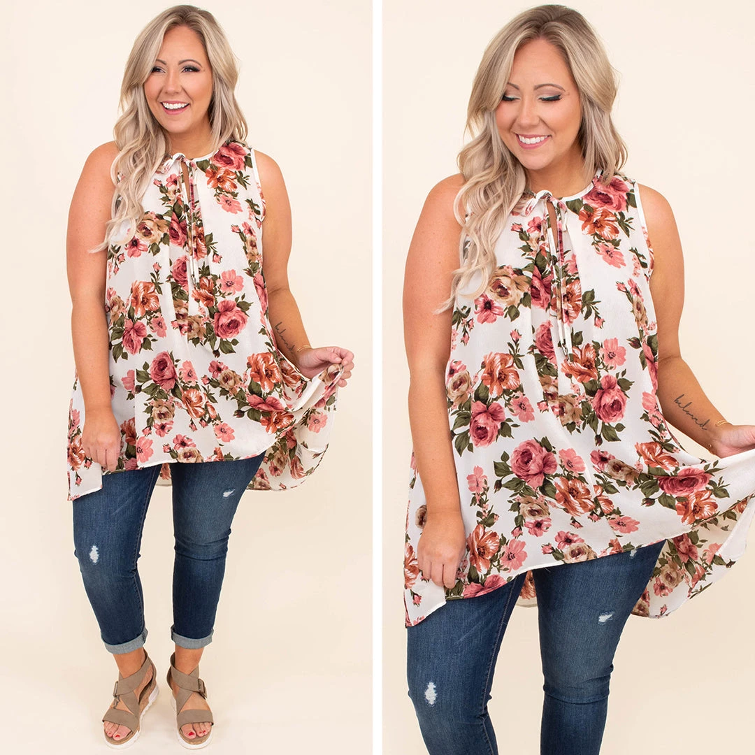 Float On The Summer Wind Tunic, Ivory 8 Float On The Summer Wind Tunic, Ivory - Image 6