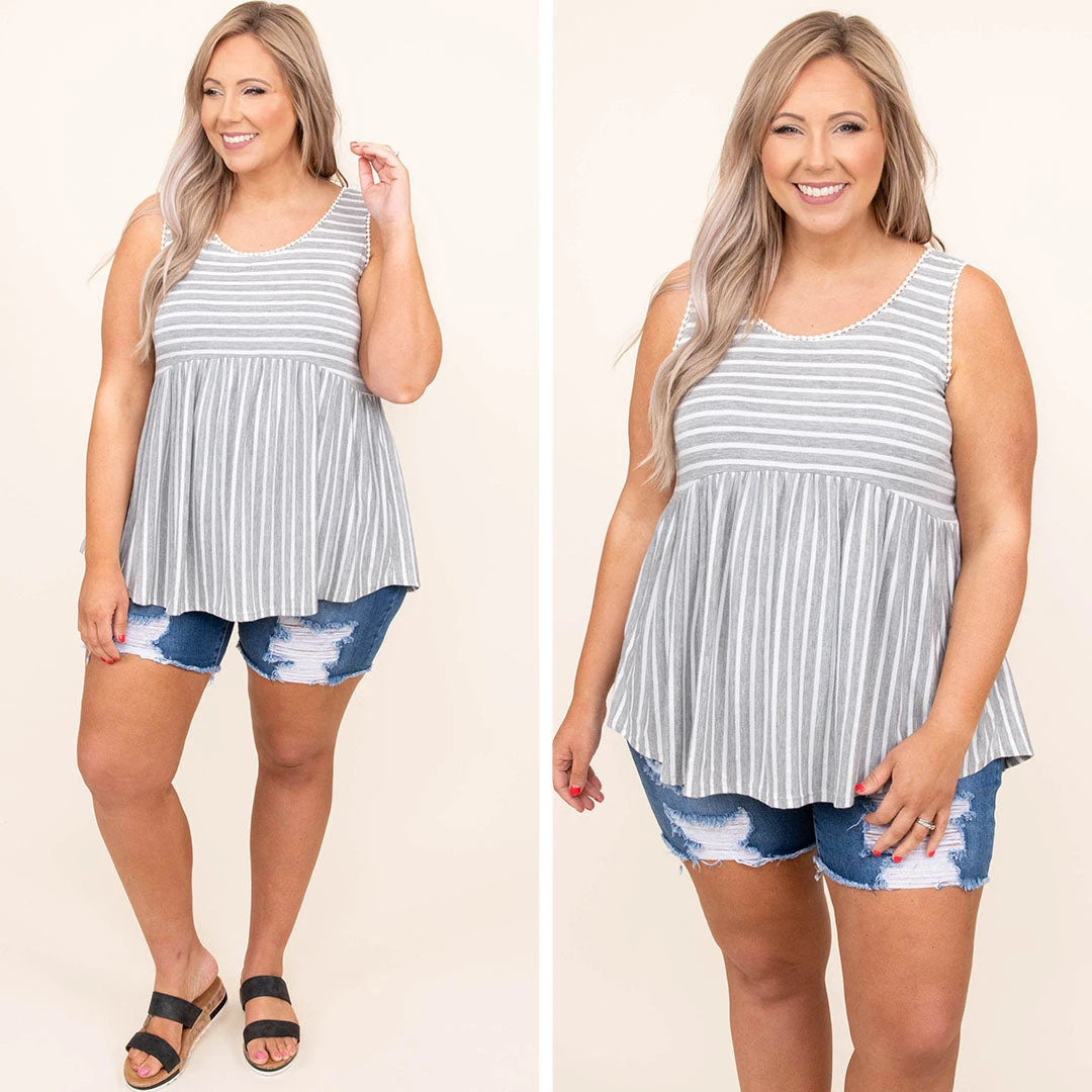 Flourish In Love Tank, Grey 8 Flourish In Love Tank, Grey - Image 6