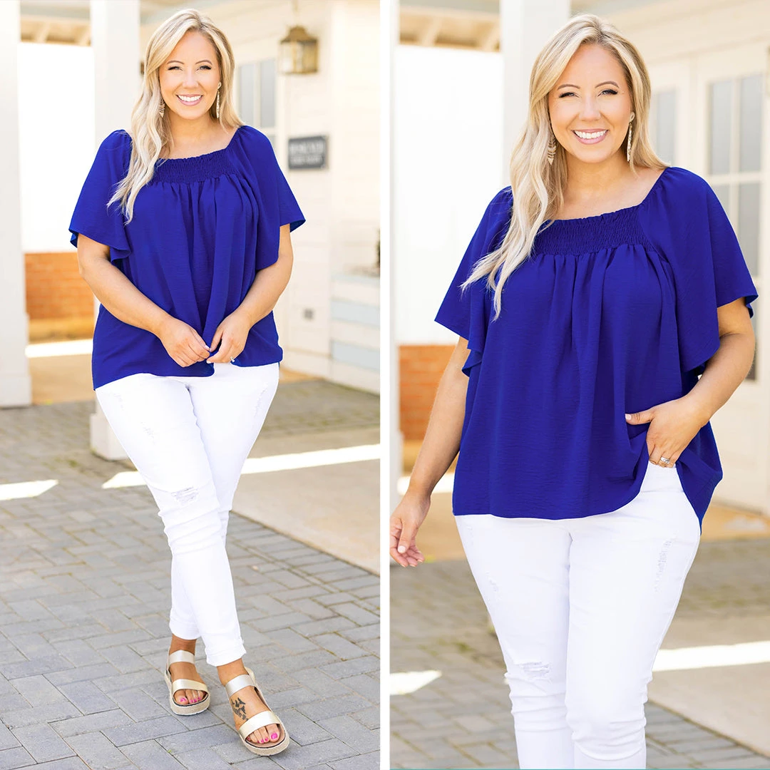 Luxe Valley Top, Royal Blue 8 Luxe Valley Top, Royal Blue - Image 6