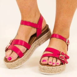 Kick My Feet Up Sandals, Fuchsia -Chic Soul Store 8 a70b8eb9 613f 4f5a beaf 31b8b064c038