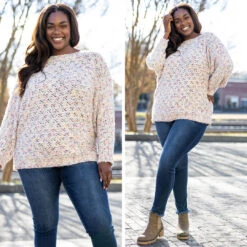 One Who's Down Sweater, White -Chic Soul Store 8 cd8454b7 9986 4e12 928e 5a6044cb732c