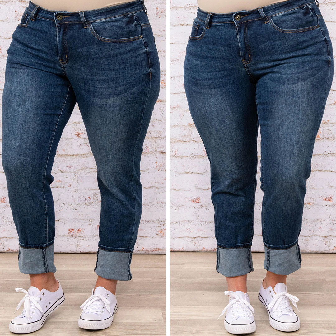 Hold Please Boyfriend Jeans, Dark Wash 8 Hold Please Boyfriend Jeans, Dark Wash - Image 6