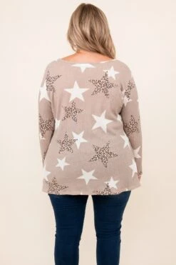 I'll Be Fine In Time Top, Taupe Star -Chic Soul Store 9 1 14609