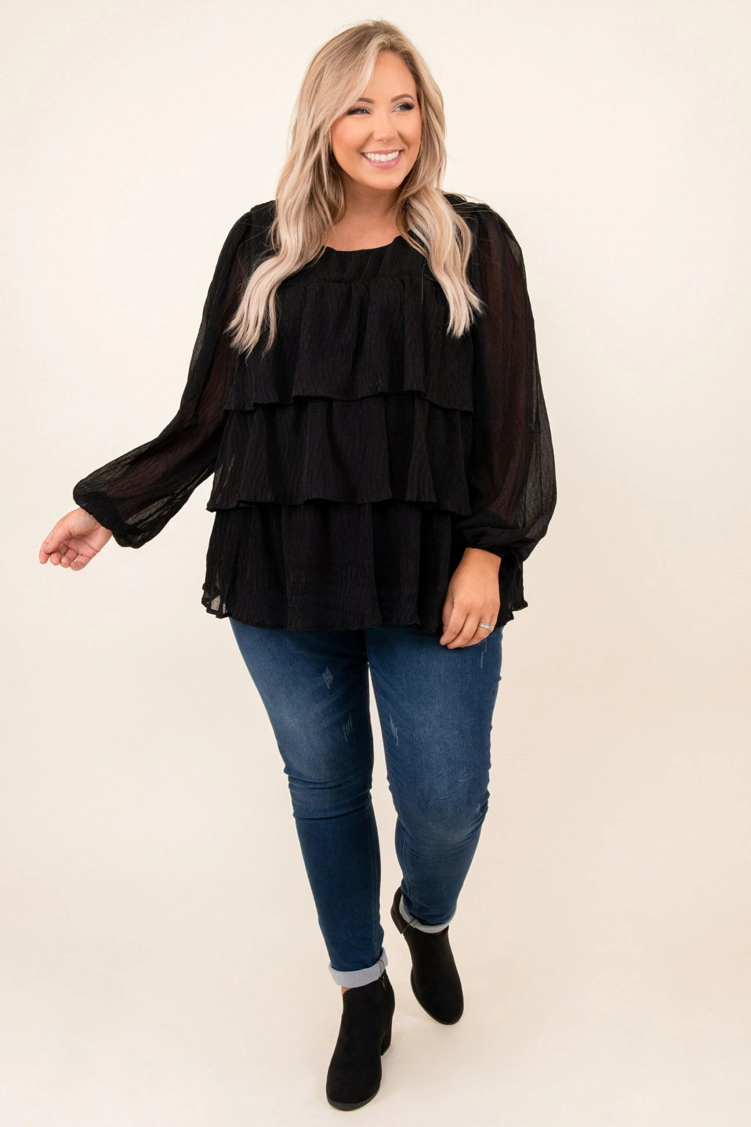 Pure Ambition Blouse, Black 5 Pure Ambition Blouse, Black - Image 3