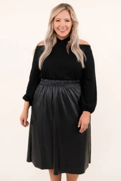 Flirtatious Smile Sweater, Black