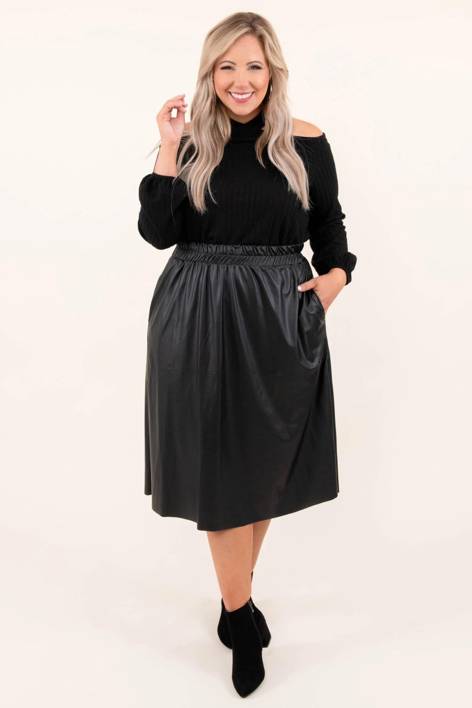 Flirtatious Smile Sweater, Black 5 Flirtatious Smile Sweater, Black - Image 3