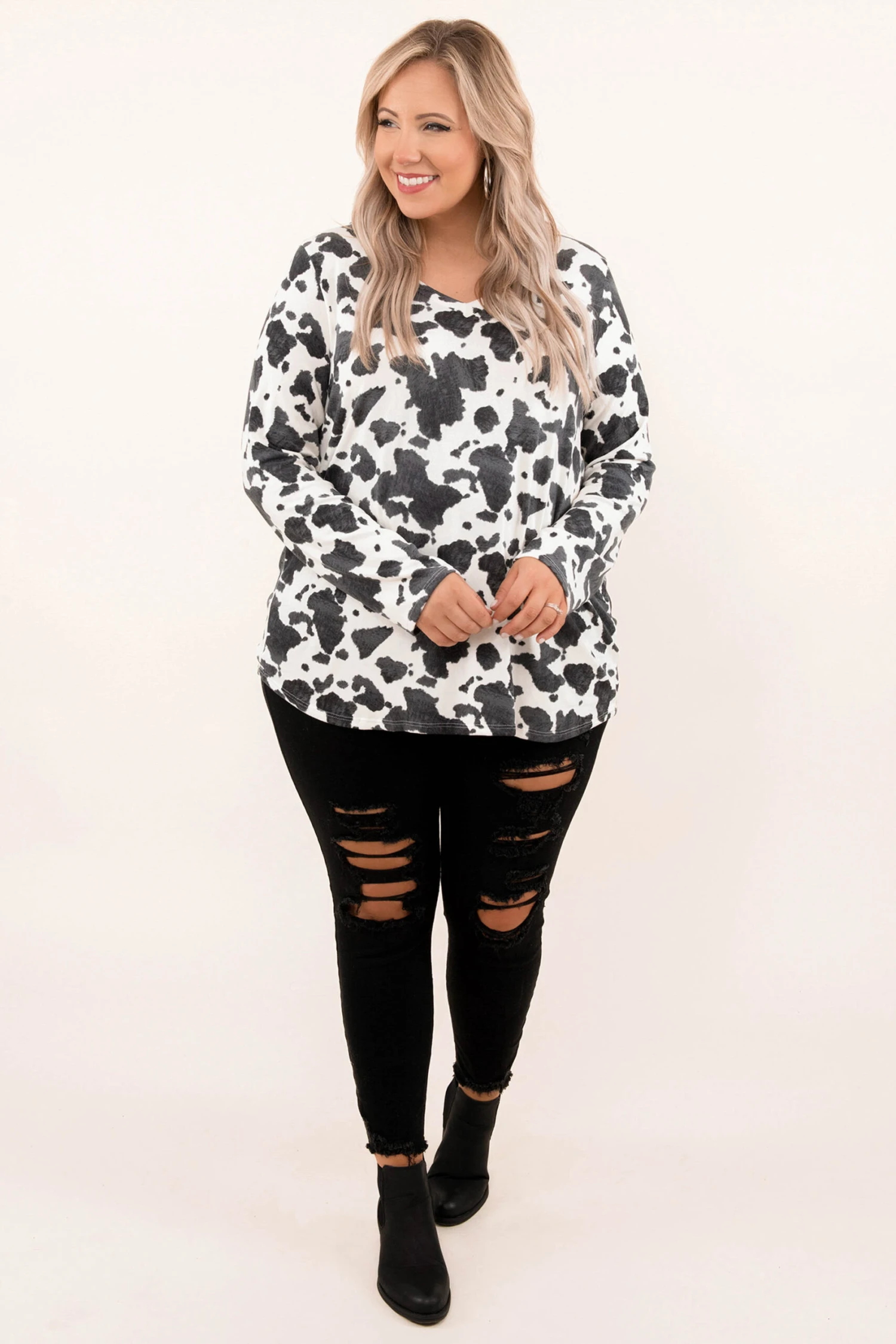 Count On Me Top, Charcoal 5 Count On Me Top, Charcoal - Image 3