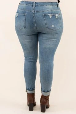 Go Explore Boyfriend Jeans, Medium Wash -Chic Soul Store 9 3 14852