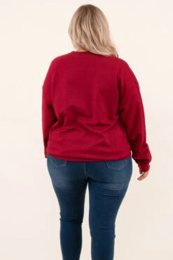 Fierce Pumpkin Sweatshirt, Garnet -Chic Soul Store 9 3 14917