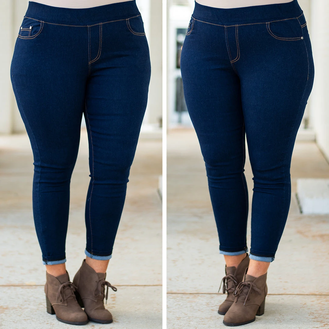 Travel Plans Jeggings, Dark Wash 7 Travel Plans Jeggings, Dark Wash - Image 5