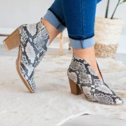 Super Sly Booties, Snake 11 Super Sly Booties, Snake -Chic Soul Store 9.5 30