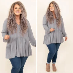 Lively Experiences Tunic, Gray -Chic Soul Store 9 3d3c9c39 e19f 4891 b19e 68b8389ee9e1