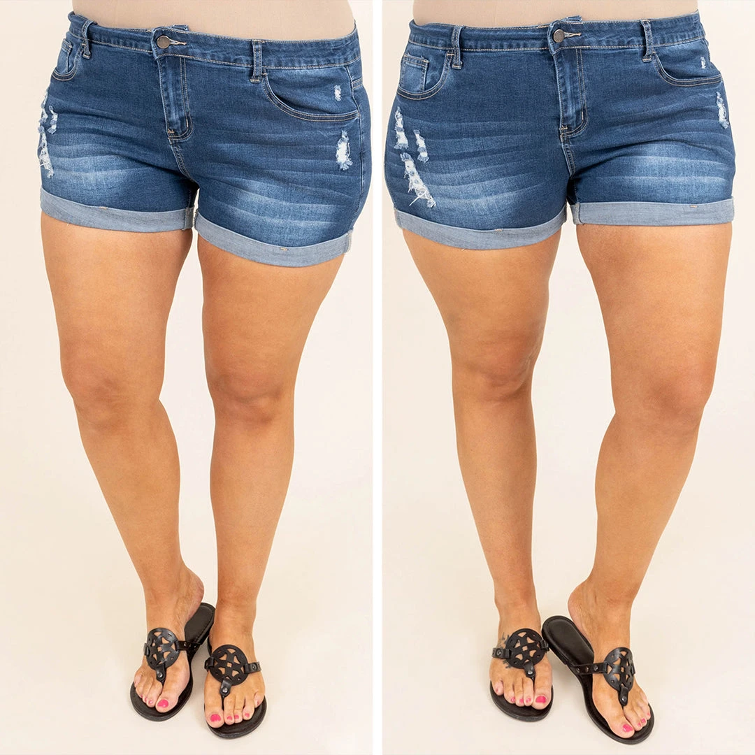 Rock With Us Shorts, Dark Wash 8 Rock With Us Shorts, Dark Wash - Image 6