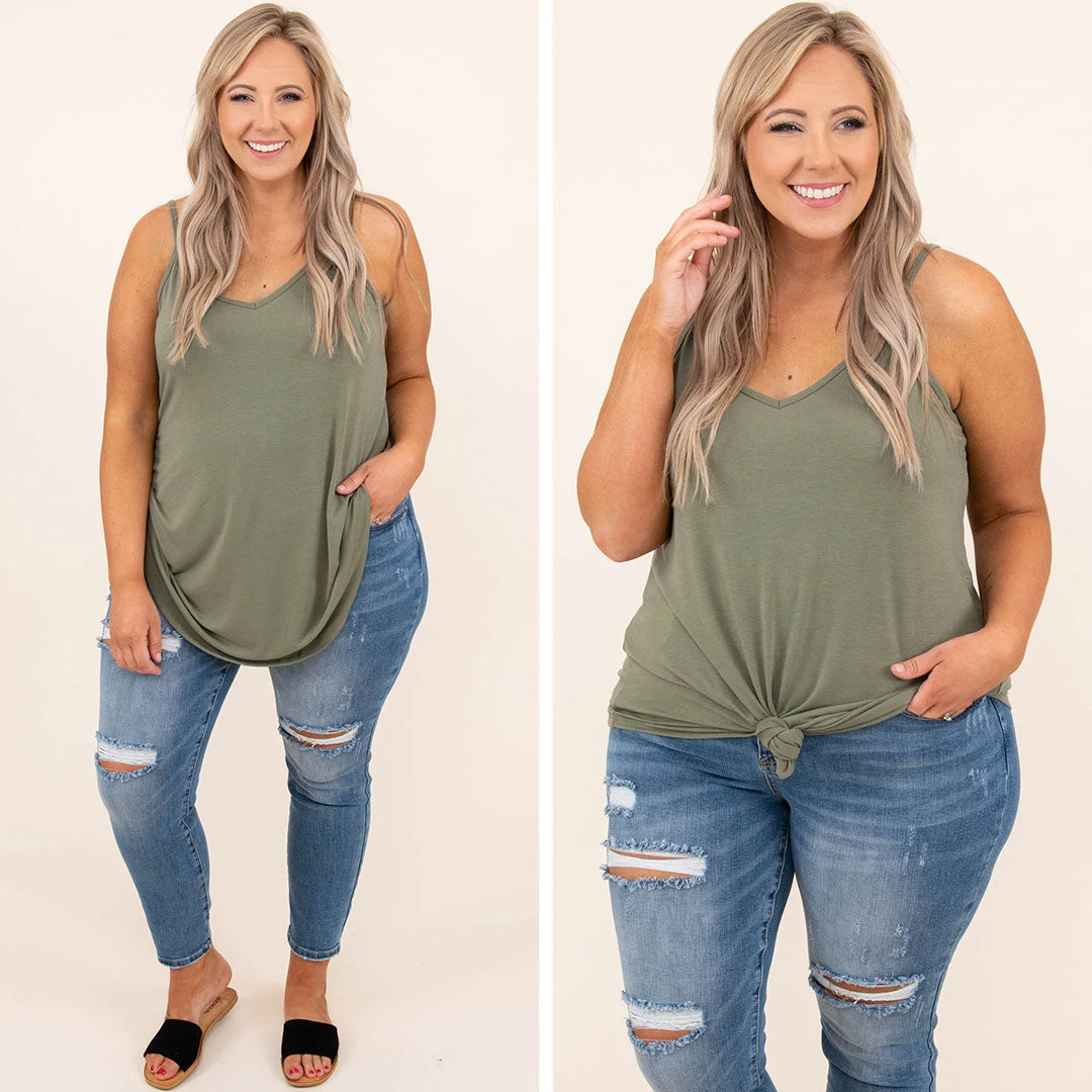 Warm From The Sun Tank, Light Olive 8 Warm From The Sun Tank, Light Olive - Image 6