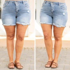 Just Be Next Shorts, Medium Wash -Chic Soul Store 9 69dfe1ce af95 45f1 9df0 ad19985e3a58