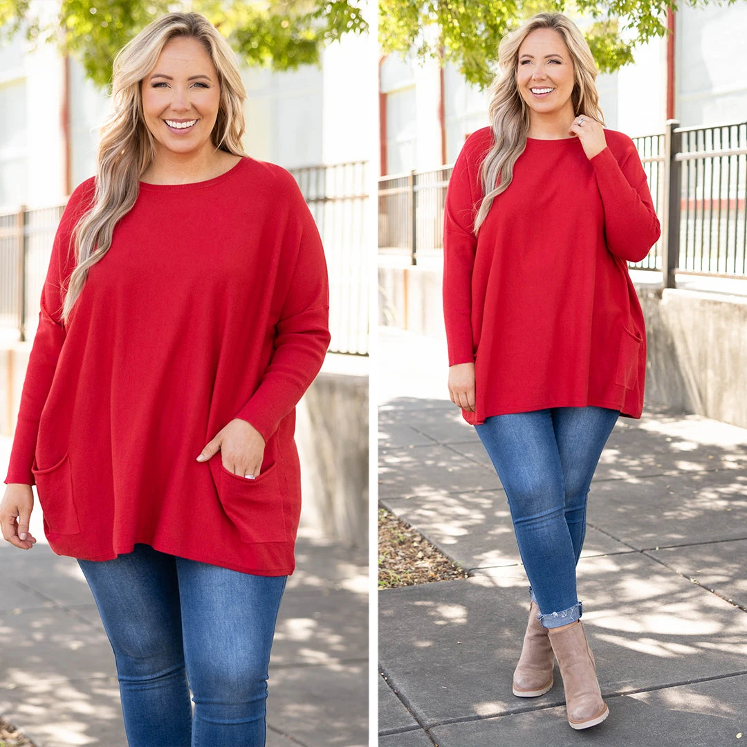 Send Your Approval Tunic, Red 8 Send Your Approval Tunic, Red - Image 6