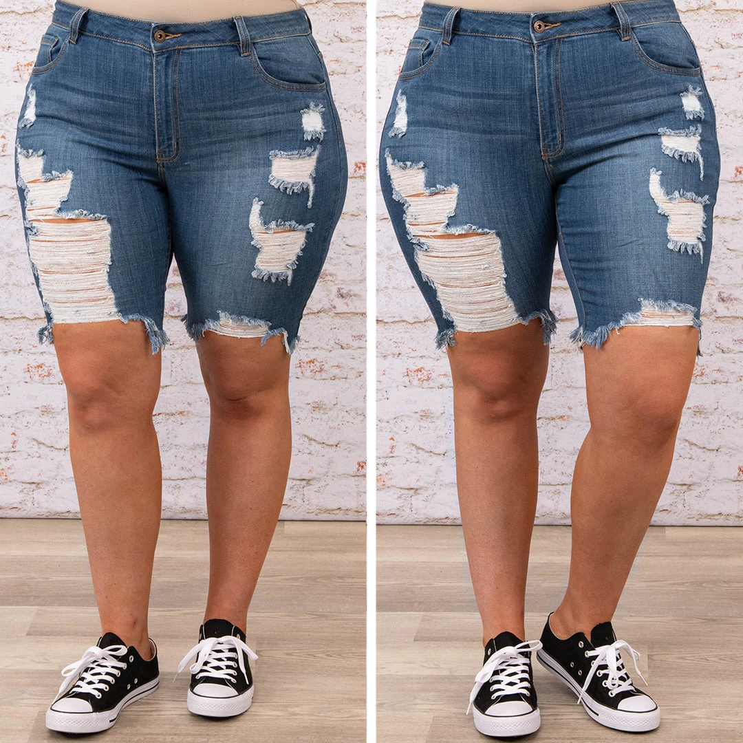 Sunny Day Shorts, Medium Wash 8 Sunny Day Shorts, Medium Wash - Image 6