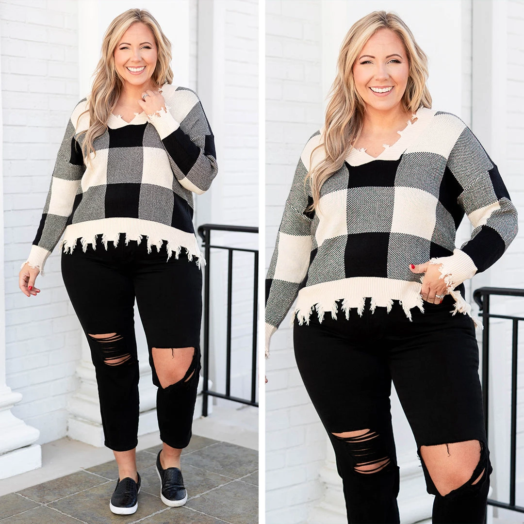 Spark An Idea Sweater, White Black 8 Spark An Idea Sweater, White Black - Image 6