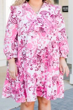 A Beautiful Feeling Dress, Pink -Chic Soul Store ABeautifulFeelingDress Pink 3