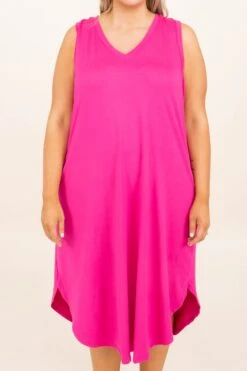A Bright Spring Dress, Fuchsia 11 A Bright Spring Dress, Fuchsia -Chic Soul Store ABrightSpringDress Fuchsia 0072